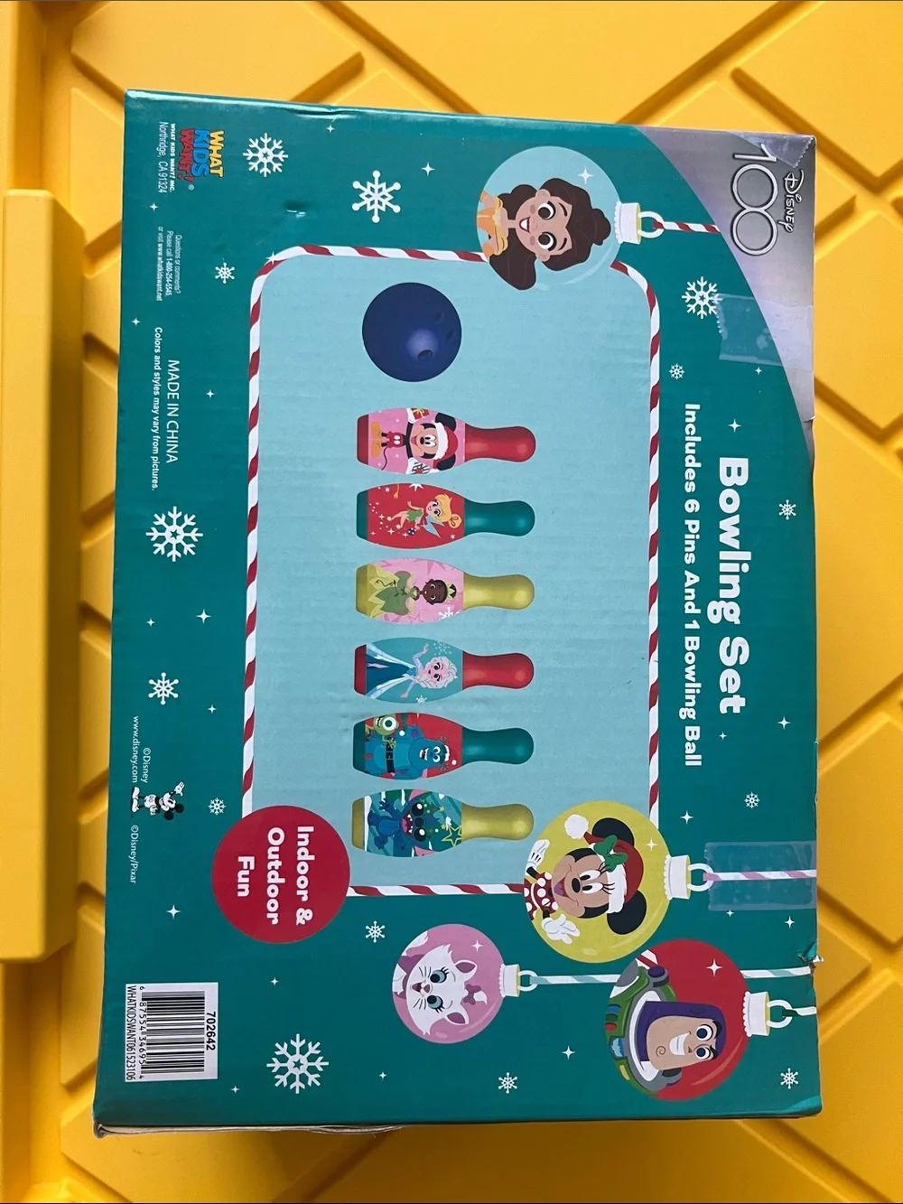 Disney Bowling Pins Set - Red, Teal, Yellow